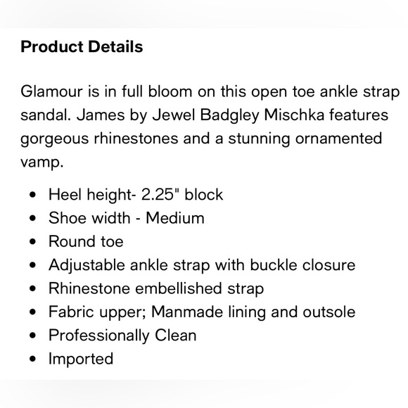 NWOT Jewel Badgley Mischka size 9 bejeweled heels - Picture 9 of 9